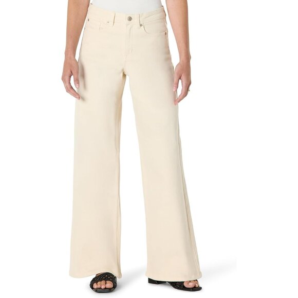 Denim - Women's High-Rise Wide Leg Jeans Cotton Polyester Spandex Casual Style